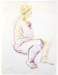 Nude: young woman seated in profile, 1953